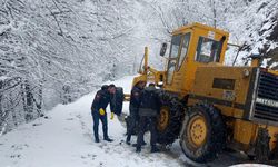 Almus'ta kar yağışı etkili oldu