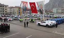 Amasya'da emniyet ve jandarmaya teslim edilen 71 araç hizmete alındı