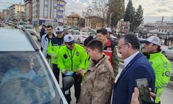 Boyabat'ta özel eğitim öğrencileri trafik uygulaması yaptı