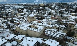 Karabük'teki kış manzaraları havadan görüntülendi