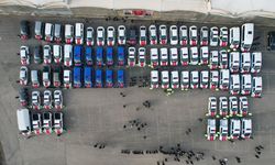 Kastamonu'da emniyet ve jandarma teşkilatına teslim edilen 84 araç hizmete girdi