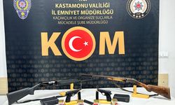 Kastamonu'da ruhsatsız silah operasyonunda 8 zanlı yakalandı