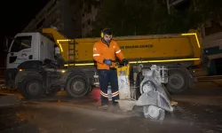 Mersin'de yol güvenliği için gece çalışması