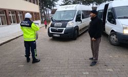 Merzifon'da okul servisleri denetlendi
