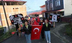 Of'ta, Sarıkamış şehitlerine saygı yürüyüşü yapıldı