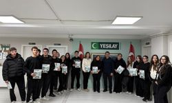 Özejder Sosyal Bilimler Lisesi öğrencileri Yeşilay Çorum Şubesini ziyaret etti