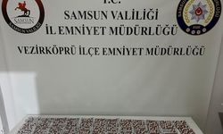 Samsun'da bir araçta 1308 sentetik uyuşturucu hap bulundu
