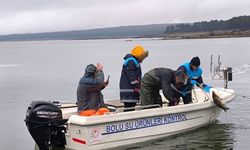 Seben Gölü'nde yapılan denetimde 500 metre uzunluğunda ağ ele geçirldi