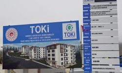 Asarcık'ta yapılan TOKİ konutlarında çalışmalar sürüyor
