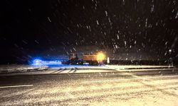 D-655 Batı Karadeniz Bağlantı Yolu'nun Düzce kesiminde kar yağışı etkili oluyor