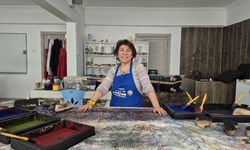 Geleneksel el yazması baskısını öğrenmek için Ankara'dan Tokat'taki kursa geldi