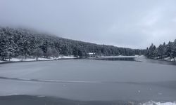 Gölcük Tabiat Parkı'nda kış manzaraları