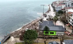 Kocaeli Ulaşlı sahiline dalga kırıcı set