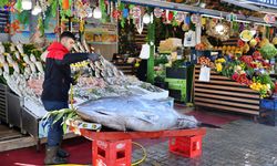 Samsun'da 353 kilogramlık orkinos 400 liradan satışa sunuldu