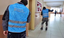 Samsun'da yükümlüler sömestir tatilinde okulu eğitim öğretime hazırladı