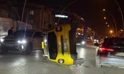 TİCARİ TAKSİ DEVRİLDİ