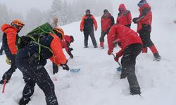 Ilgaz Dağı'ndaki kayak merkezinde 'Çığda Arama Kurtarma Tatbikatı' yapıldı