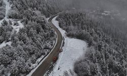 Karabük'ün yüksek kesimlerinde kar yağışı etkili oluyor