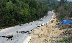 Kastamonu'da Cide-Doğanyurt kara yolu heyelan nedeniyle ulaşıma kapandı