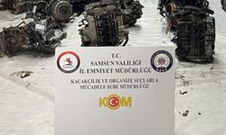 Samsun'da 13 gümrük kaçağı otomobil motoru ele geçirildi