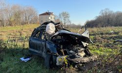 Samsun'da tarlaya devrilen otomobilin sürücüsü öldü