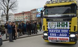 Samsun'dan Suriye'ye 520 çuval un gönderildi