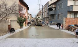 Vezirköprü'de baskı beton çalışması başladı