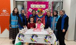 Alaçam'da şehit kızına anlamlı doğum günü kutlaması