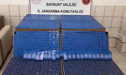 Bayburt'ta 2 bin paket doldurulmuş makaron ele geçirildi
