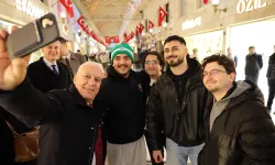 Bozbey çarşı esnafıyla bayramlaştı