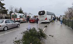 Çorum'da yolcu otobüsü ile kamyonet çarpıştı, 2 kişi yaralandı