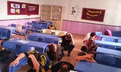 Kargı'da okullarda deprem tatbikatı yapıldı