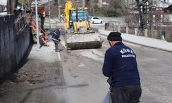 Küre'de cadde ve sokaklarda bayram temizliği yapıldı