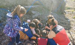FİDANLAR MİNİKLERİN ELLERİYLE TOPRAKLA BULUŞTU