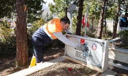 Tokat Belediyesi ekipleri mezarlıklarda bayram öncesi bakım çalışması yapıyor