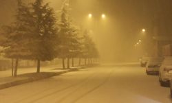 Yeşilyurt ve Artova'da kar yağışı sürüyor