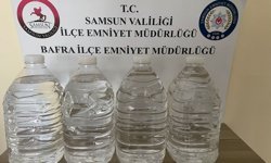 Bafra'da 20 litre kaçak etil alkol ele geçirildi