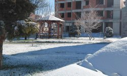 Başçiftlik'te kar yağışı etkili oldu