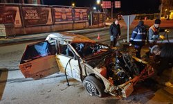 Çorum'da iki otomobilin çarpıştığı kazada 1 kişi yaralandı