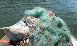 Çorum'da kaçak avcılıkta kullanılan 7 bin 200 metre misina ağına el konuldu