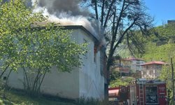 Espiye'de müstakil evde çıkan yangında hasar oluştu