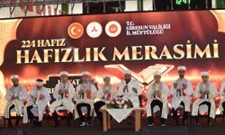 Giresun'da hafızlık eğitimini tamamlayan 224 öğrenci icazet aldı
