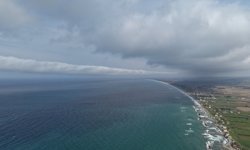 Karadeniz'de nadir görülen rulo bulut oluştu