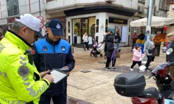 Ordu'da trafiğe kapalı caddelerde motosiklet denetimi