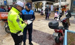 Ordu'da trafiğe kapalı caddelerde motosiklet denetimleri sürüyor