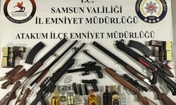 Samsun'da ruhsatsız silah ve mühimmat ele geçirildi