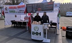 Sinop'ta Sumud Filosu'na destek amacıyla 'Gazze Nöbet Çadırı' kuruldu