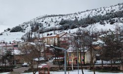 Tokat'ın Başçiftlik ilçesi kar yağışının ardından beyaza büründü