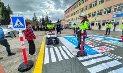 Tokat'ta öğrencilere uygulamalı trafik eğitimi verildi