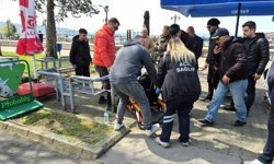 YAYAYA ÇARPTI, SÜRÜCÜ YARALANDI